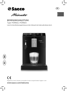 Bedienungsanleitung Saeco HD8662 Minuto Espressomaschine