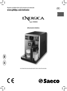 Bruksanvisning Saeco HD8852 Energica Espressomaskin