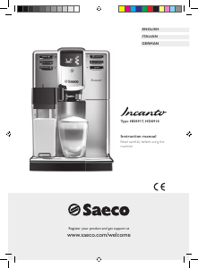 Bedienungsanleitung Saeco HD8917 Incanto Espressomaschine