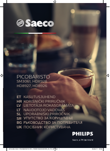Наръчник Saeco HD8927 PicoBaristo Машина за еспресо