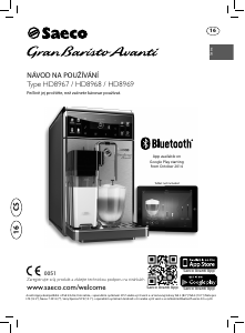 Manuál Saeco HD8967 GranBaristo Avanti Kávovar na espreso