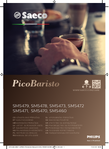 Vadovas Saeco SM5479 PicoBaristo Espresso kavos aparatas