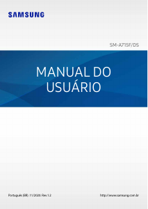 Manual Samsung SM-A715F/DS Galaxy A71 Telefone celular
