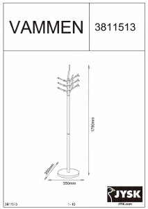 Посібник JYSK Vammen Вішалка