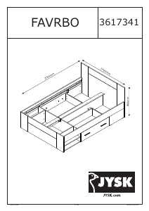 Manual JYSK Favrbo (140x200) Cadru pat