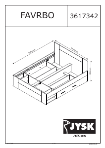 Manual JYSK Favrbo (160x200) Bed Frame
