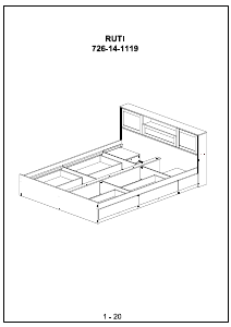 Manual JYSK Ruti (136x190) Bed Frame