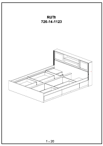 Manual JYSK Ruti (Queen) Estrutura de cama