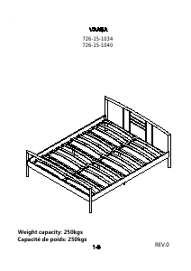Manual JYSK Vaasa (Double) Bed Frame