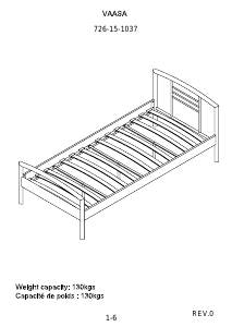 Manual JYSK Vaasa (Twin) Bed Frame