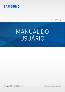 Manual Samsung SM-F916B Galaxy Z Fold Telefone celular
