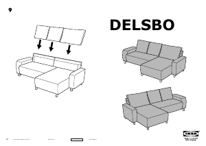 Bedienungsanleitung IKEA DELSBO (+ chaise longue) Sofa