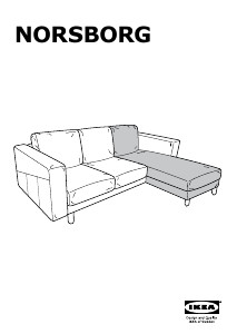Käyttöohje IKEA NORSBORG (+ chaise longue) Sohva
