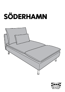 Vadovas IKEA SODERHAMN (+ chaise longue) Sofa