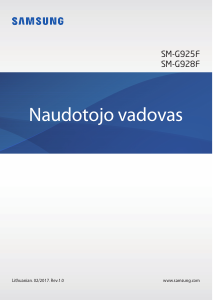 Vadovas Samsung SM-G925F Galaxy S6 Mobilusis telefonas