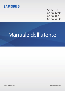 Manuale Samsung SM-G950F Galaxy S8 Telefono cellulare
