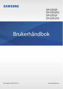 Bruksanvisning Samsung SM-G955F Galaxy S8+ Mobiltelefon