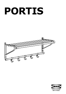 Használati útmutató IKEA PORTIS (wall) Fogas