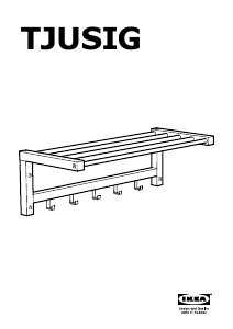 Vadovas IKEA TJUSIG (wall) Drabužių stovas