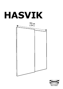 Manual IKEA HASVIK Uşă dulap