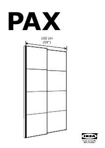 Hướng dẫn sử dụng IKEA PAX Cửa tủ tường