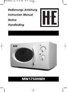 Mode d’emploi Holland Electro MW1750HWH Micro-onde