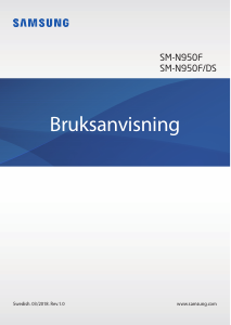 Bruksanvisning Samsung SM-N950F Galaxy Note 8 Mobiltelefon