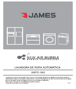 Manual de uso James WMTD 1665 Lavadora