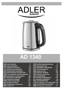 Manual Adler AD 1340 Kettle