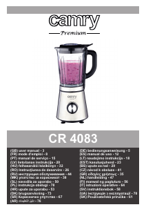 Manuale Camry CR 4083 Frullatore