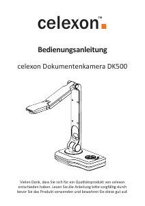 Bedienungsanleitung Celexon DK500 Dokumentenkamera