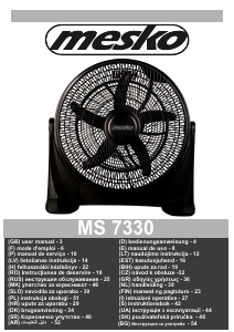 Instrukcja Mesko MS 7330 Wentylator