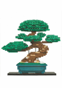 Manual Nanoblock set NB-039 Deluxe Bonsai pine