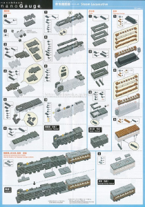 Handleiding Nanoblock set NGT-006 NanoGauge Stoomlocomotief