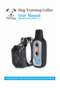 Manual PetSpy XPro Electronic Collar