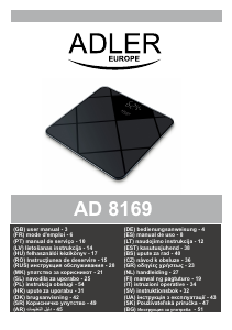 Manual Adler AD 8169 Scale