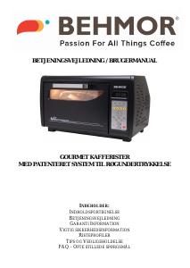 Brugsanvisning Behmor 2020SR Kafferister