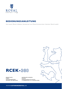 Manuale Royal Catering RCEK-380 Doner griglia
