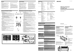 Mode d’emploi Sony XM-7547 Amplificateur de voiture