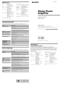 Mode d’emploi Sony XM-440EX Amplificateur de voiture