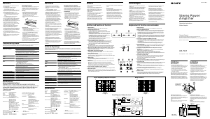 Mode d’emploi Sony XM-7527 Amplificateur de voiture