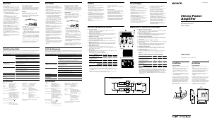 Mode d’emploi Sony XM-5020X Amplificateur de voiture