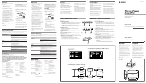 Mode d’emploi Sony XM-1002HX Amplificateur de voiture