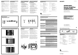 Manual de uso Sony XM-D6000GTX Amplificador para coche