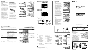 Manual de uso Sony XM-1252GTR Amplificador para coche