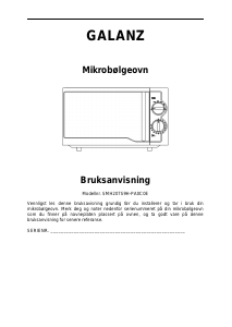 Manual Galanz SMH207S9H-PA0C0E Microwave
