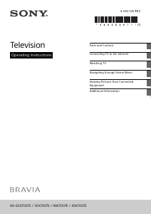 Manual Sony Bravia KD-55X7007E LCD Television