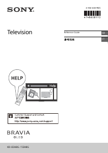 说明书 索尼 Bravia KD-55A8G 液晶电视