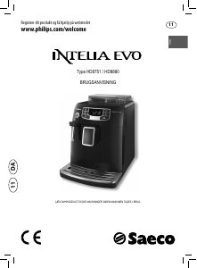 Brugsanvisning Philips Saeco HD8751 Intelia Evo Kaffemaskine