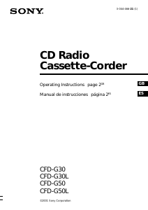 Manual de uso Sony CFD-G30 Set de estéreo